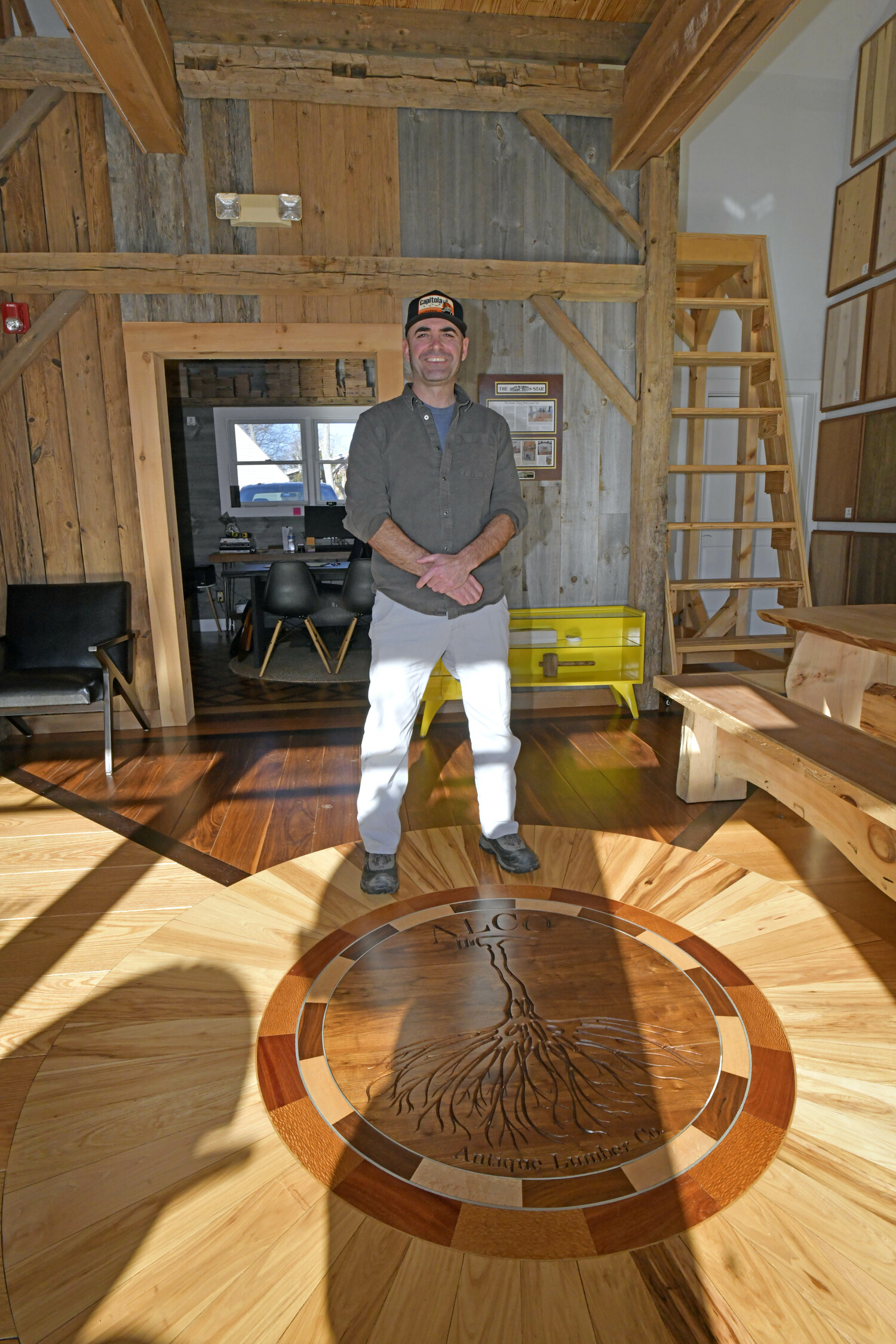 Jason Biondo at the Antique Lumber Company.  DANA SHAW