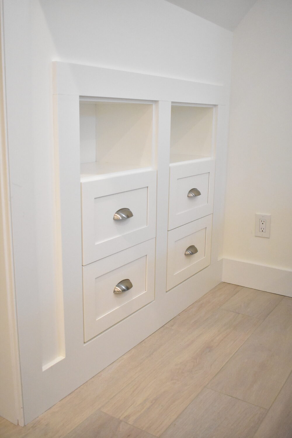 Drawers built into the master bedroom walls. BRENDAN O'REILLY
