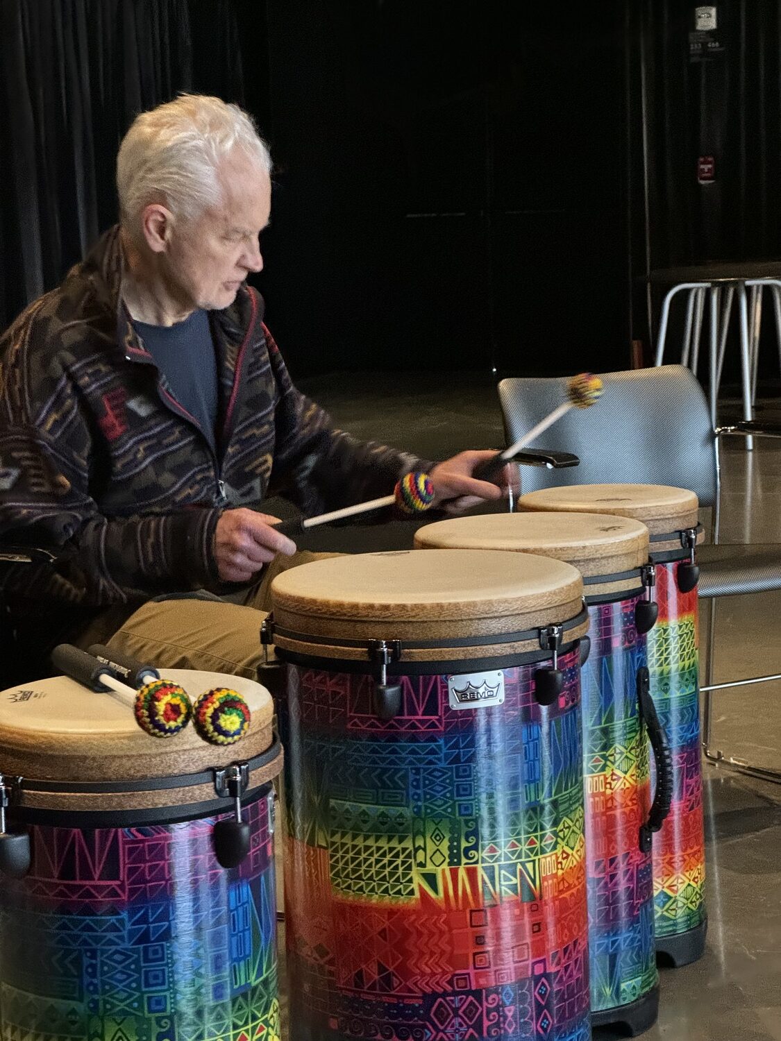 Drumming for Parkinson's was a hit at the Parrish Art Museum in Water Mill. SARAH COHEN