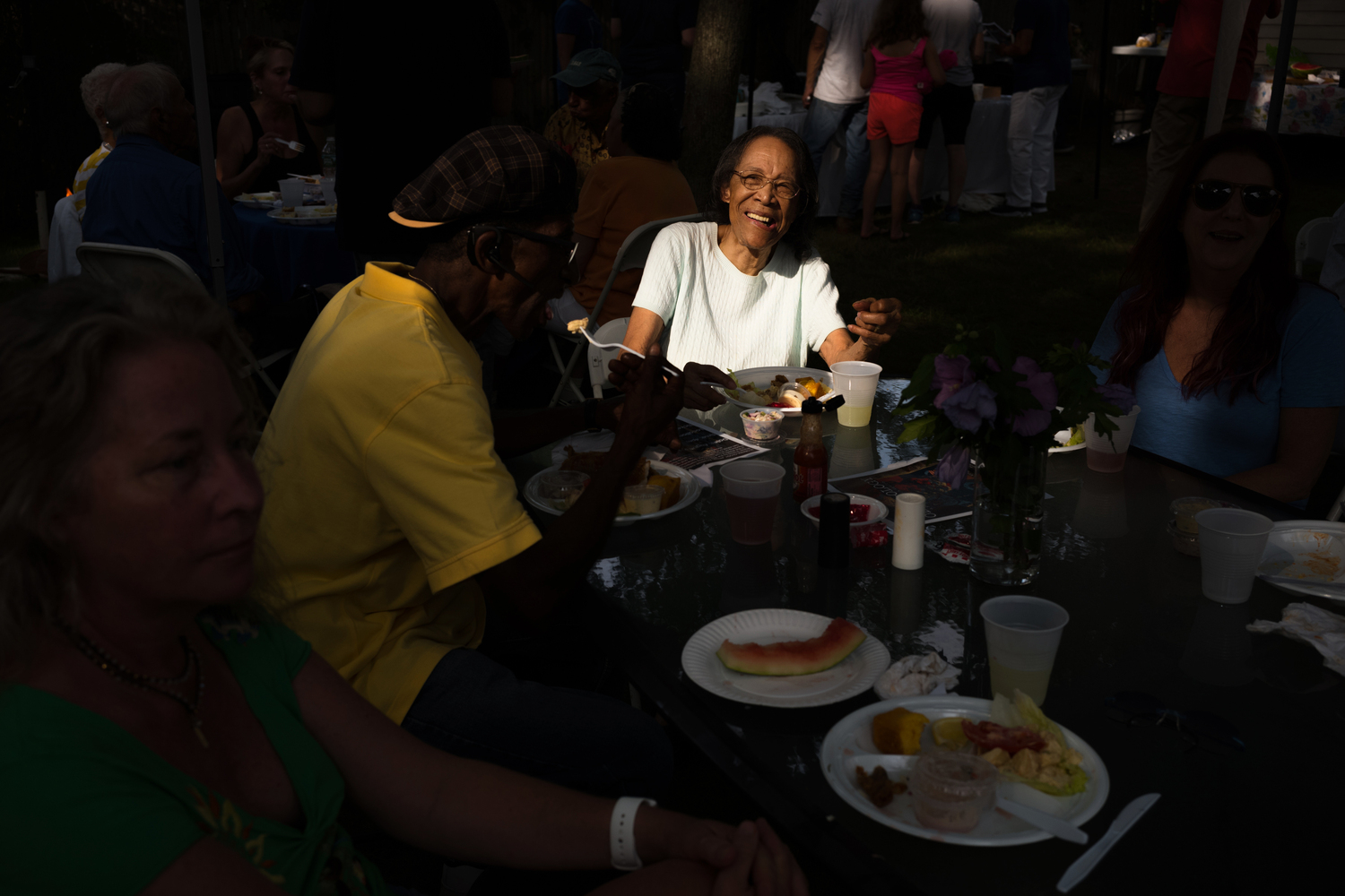 Kathy Tucker, a founding member of the Eastville Community Historical Society, at the organization's annual fish fry fundraiser in 2018. LORI HAWKINS