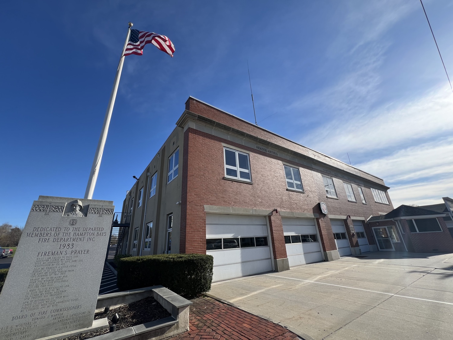 The State DEC is accepting public comments  on a proposed cleanup plan for the Hampton Bays Fire Department headquarters. DANA SHAW