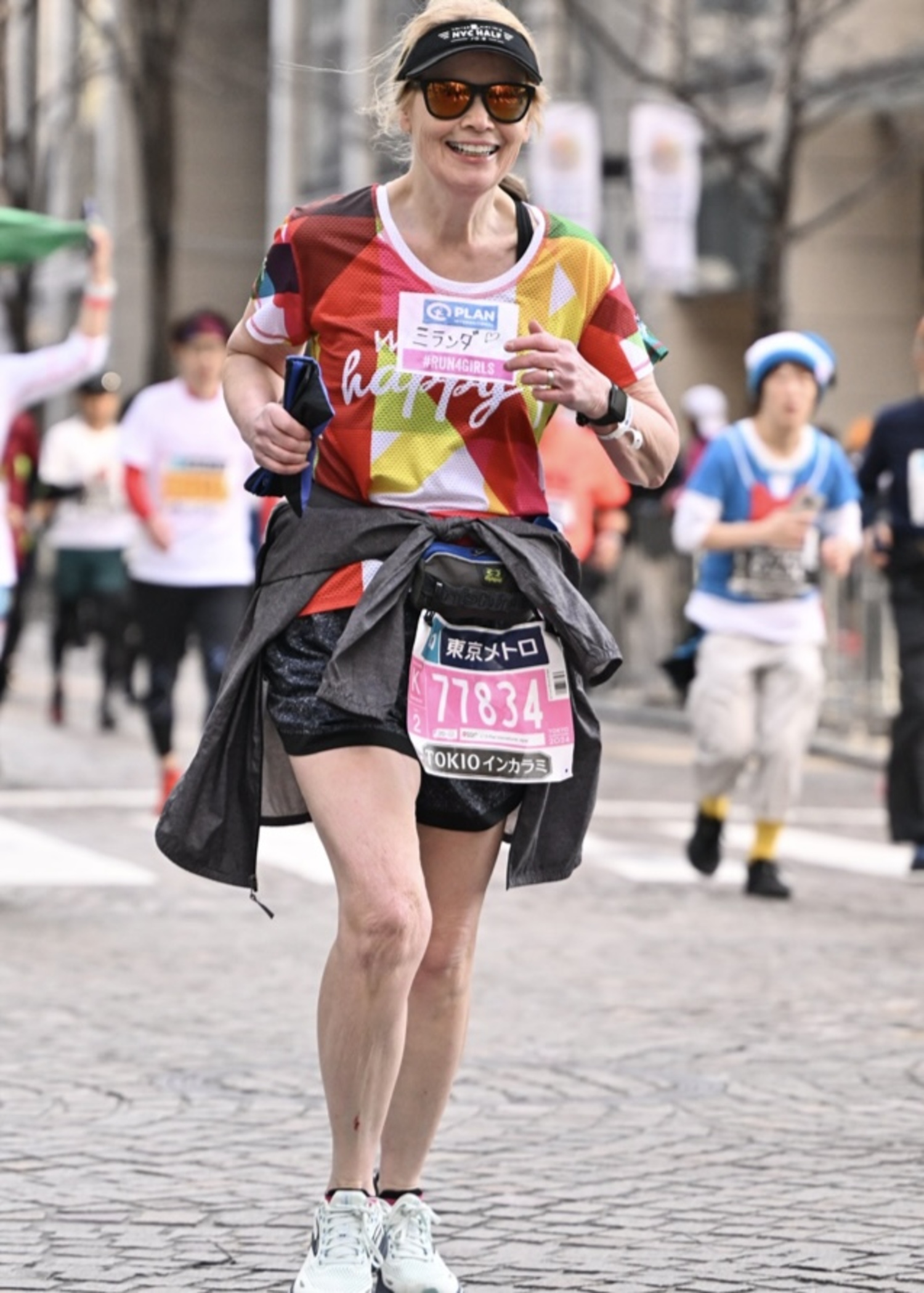 Gail Miranda running in the Tokyo Marathon.  COURTEASY GAIL MIRANDA