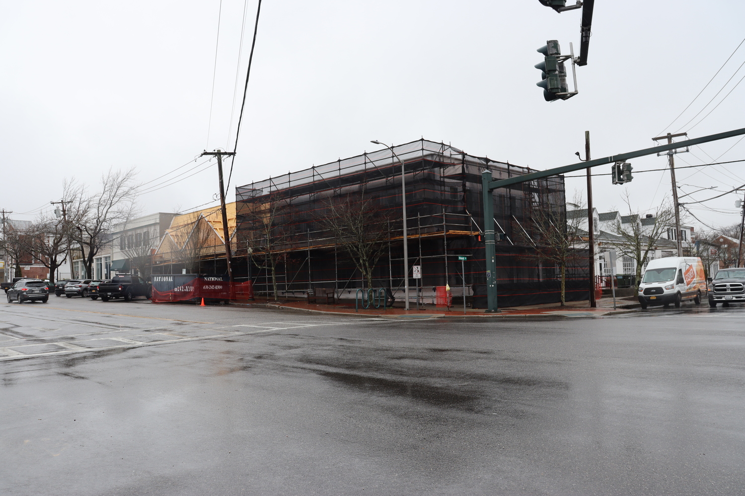 The building on the corner of Hill Street and Windmill Lane in Southampton Village, owned by Jeremy Morton, who owns several restaurants and food establishments on the East End, is undergoing renovations, and could be home to Provisions soon. CAILIN RILEY