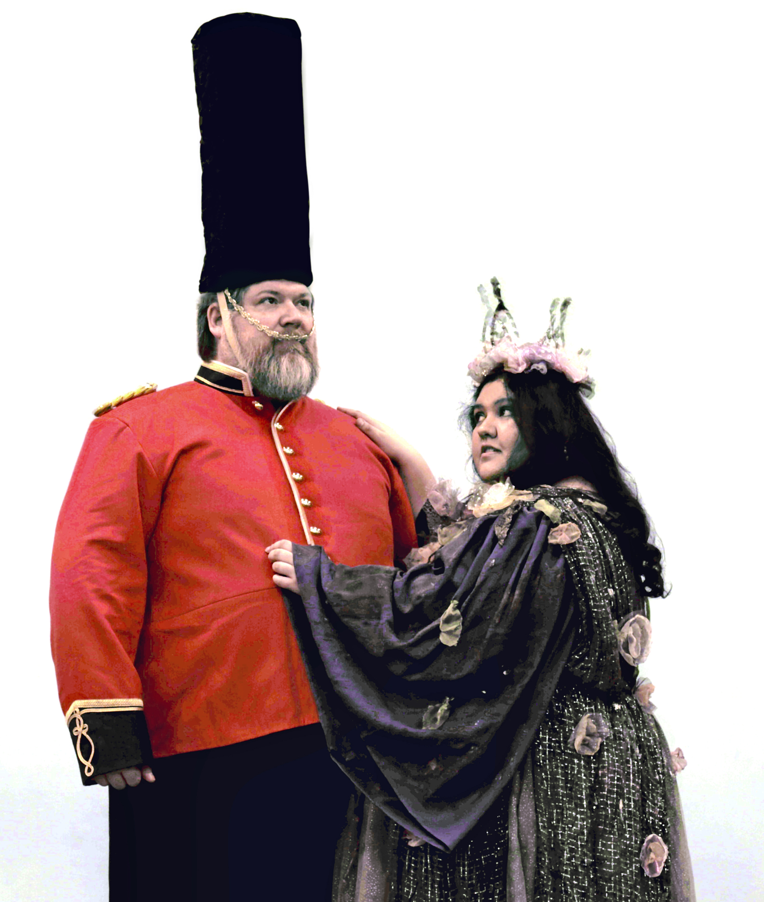 Private Willis (Ben Salers) and the Fairy Queen (Delaney R. Page) in a scene from 