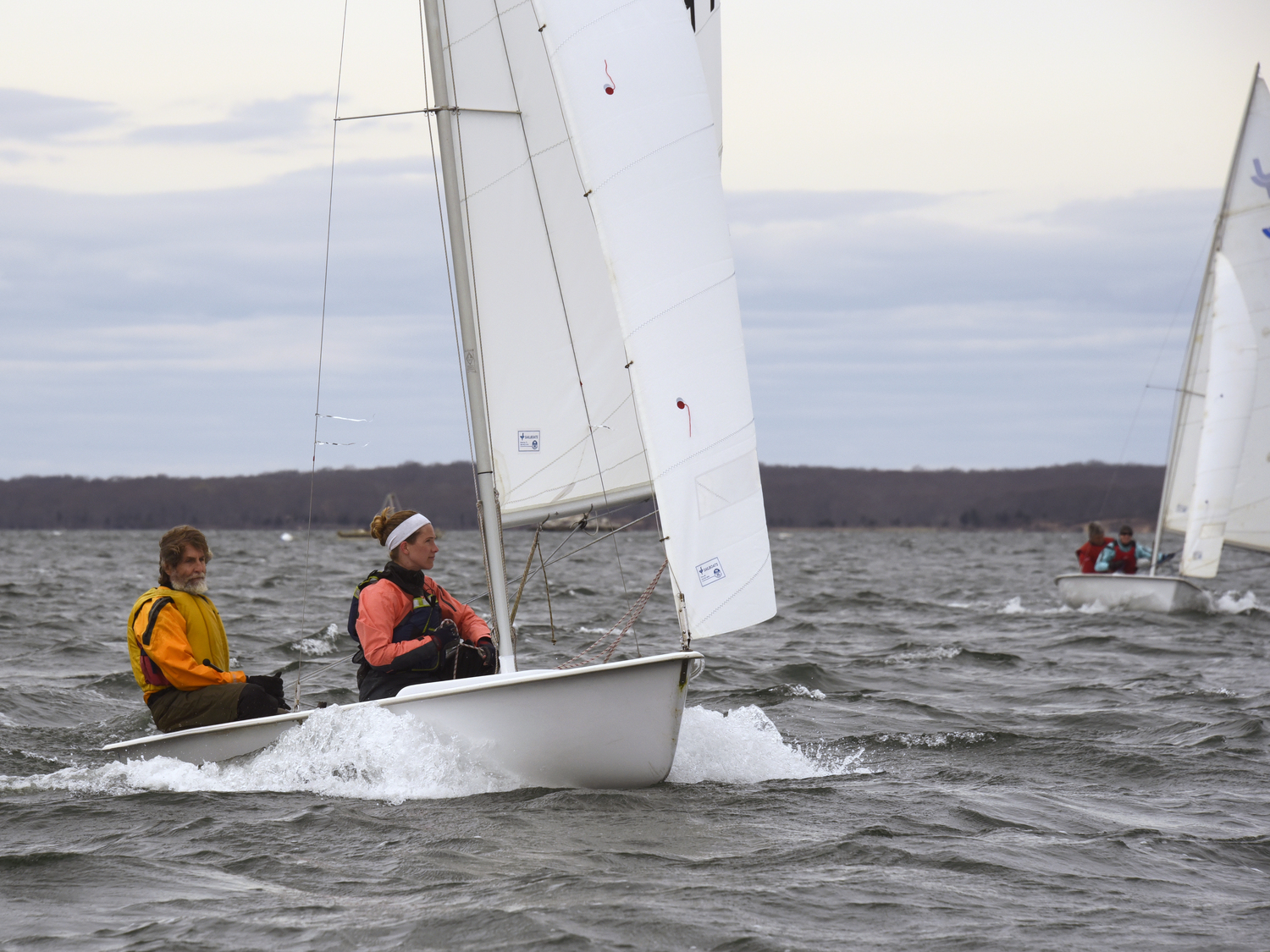 Another shot of Derrick and Amelia, this time direct downwind.   MICHAEL MELLA