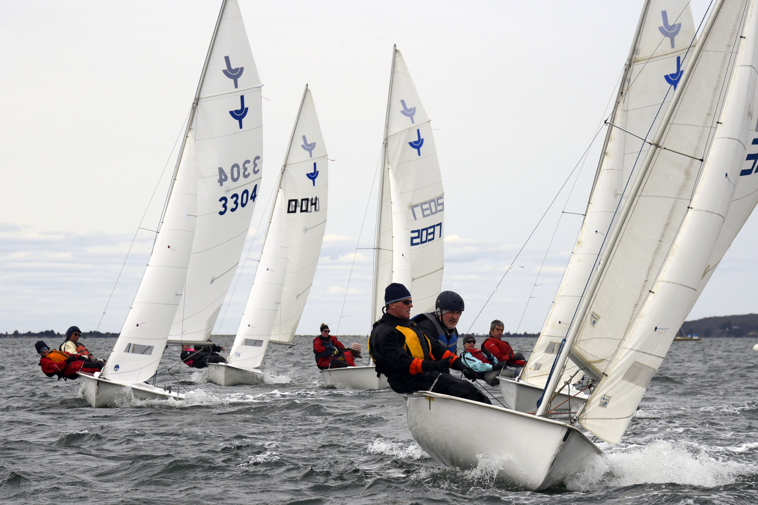 From left, Lee Oldak/Sarah Alford, Thomas Desmond and his daughter Catherine, Charlotte LeClue/Ellie Goldberg, David Whelan/Sinéad Fitzgibbon, and, out in front, Ian Welch/Chip Deen..  MICHAEL MELLA