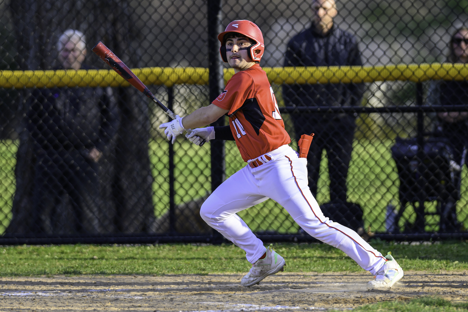 Pierson's Max Krotman watches his double to left field as part of a big six-run seventh inning that capped a come-from-behind victory on Monday at Southold.   MARIANNE BARNETT