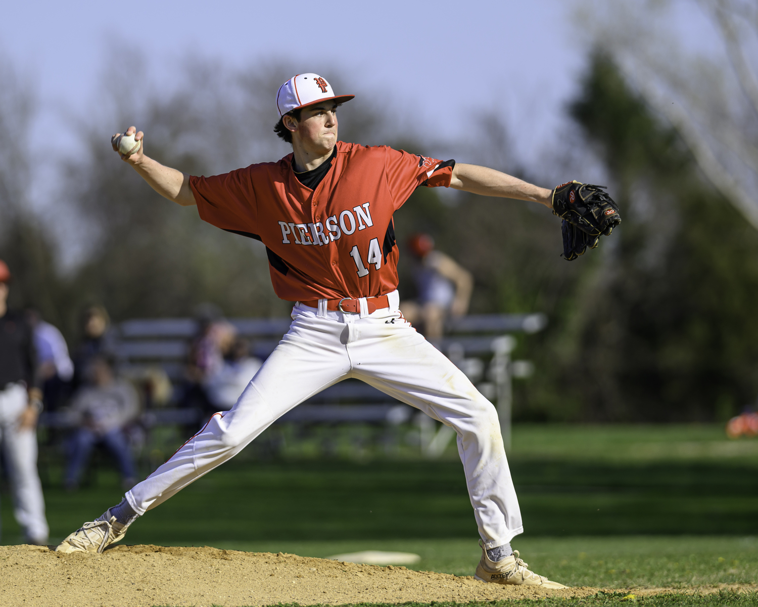 Pierson's Braeden Mott struck out 14 in six innings and was the winning pitcher on Monday.   MARIANNE BARNETT