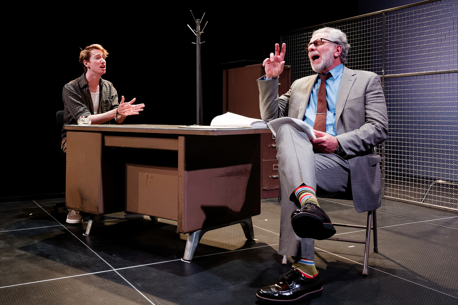 John Kroft as Katurian and Edward Kassar as Tupolski in Martin McDonagh's play 