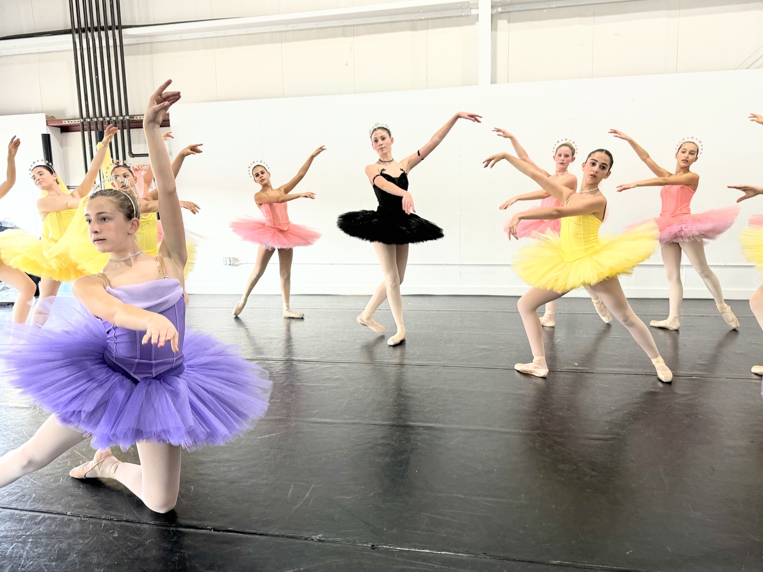 The dancers of Hampton Ballet Theatre School in rehearsal for this week's spring performance. JORDANA SOBEY