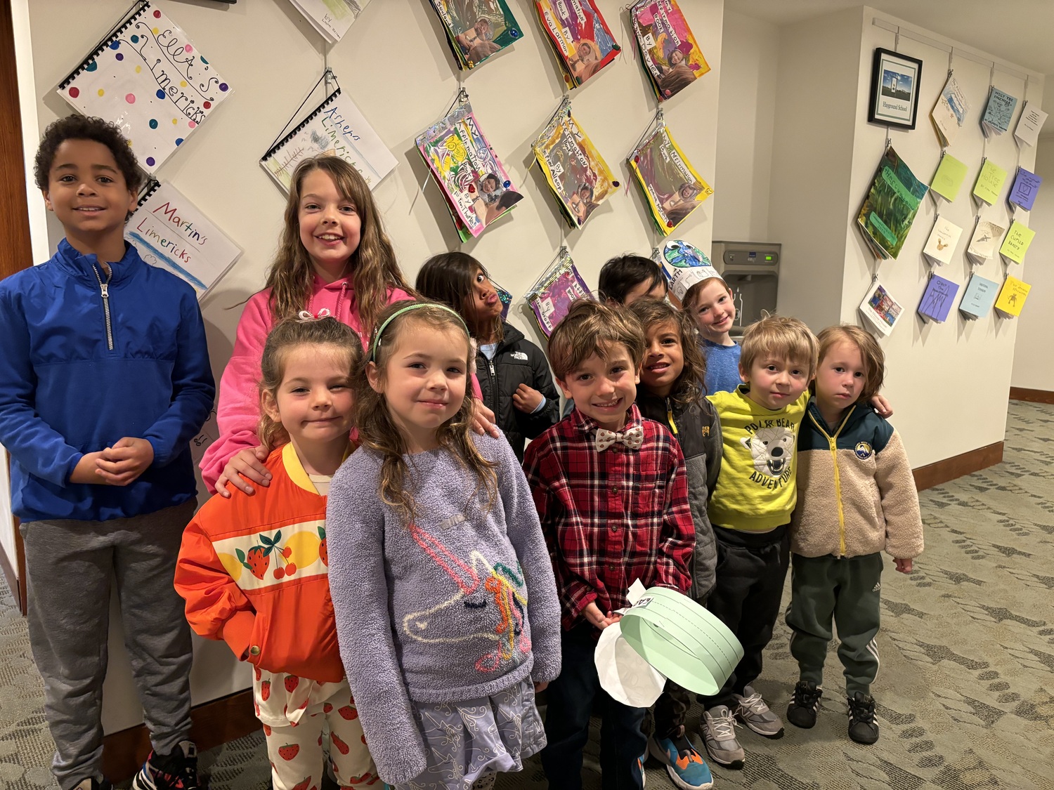 Sagaponack School students participated in the 32nd annual Budding Authors program at the Hampton Library and last week they had the opportunity to meet author Laura Mancuso and illustrator Jenna Guidi. COURTESY SAGAPONACK SCHOOL