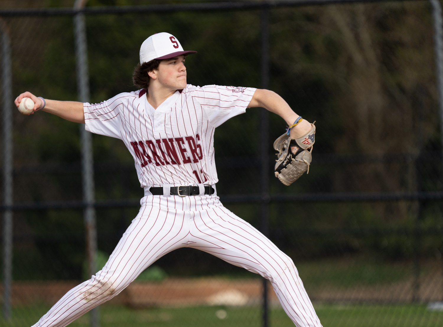 Thomas Crawford settled down nicely and kept the Mariners in the game on Saturday.  RON ESPOSITO/SOUTHAMPTON SCHOOL DISTRICT