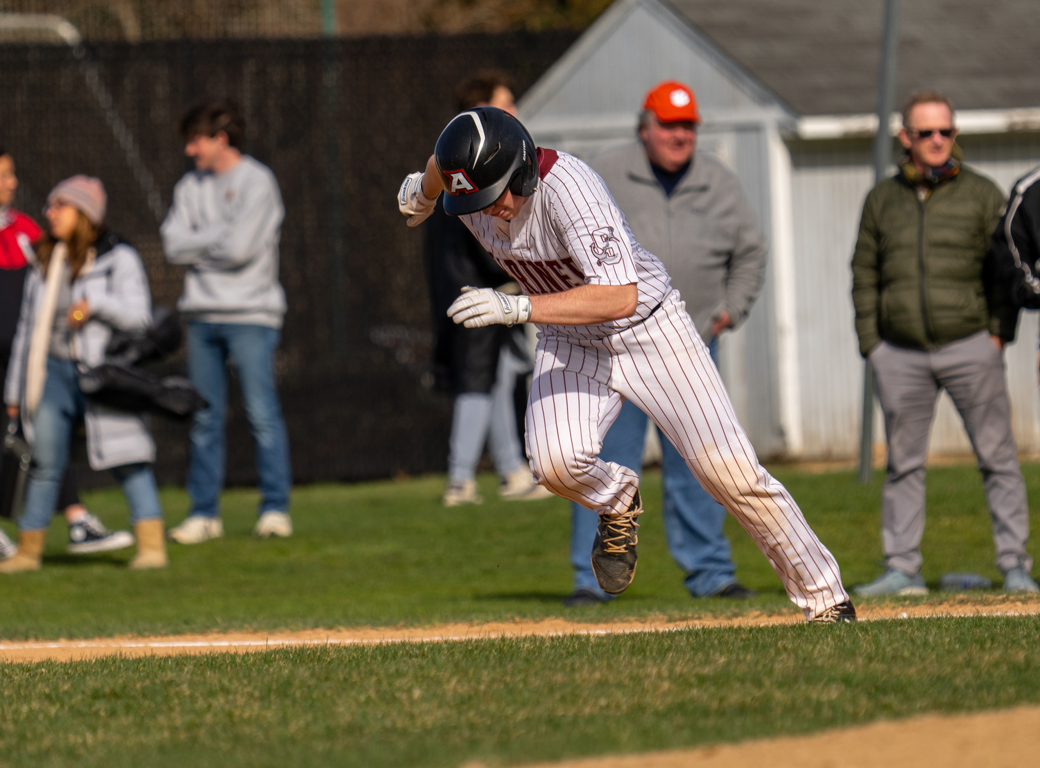 Southampton's Daniel McDonnell takes off of first base.   RON ESPOSITO/SOUTHAMPTON SCHOOL DISTRICT