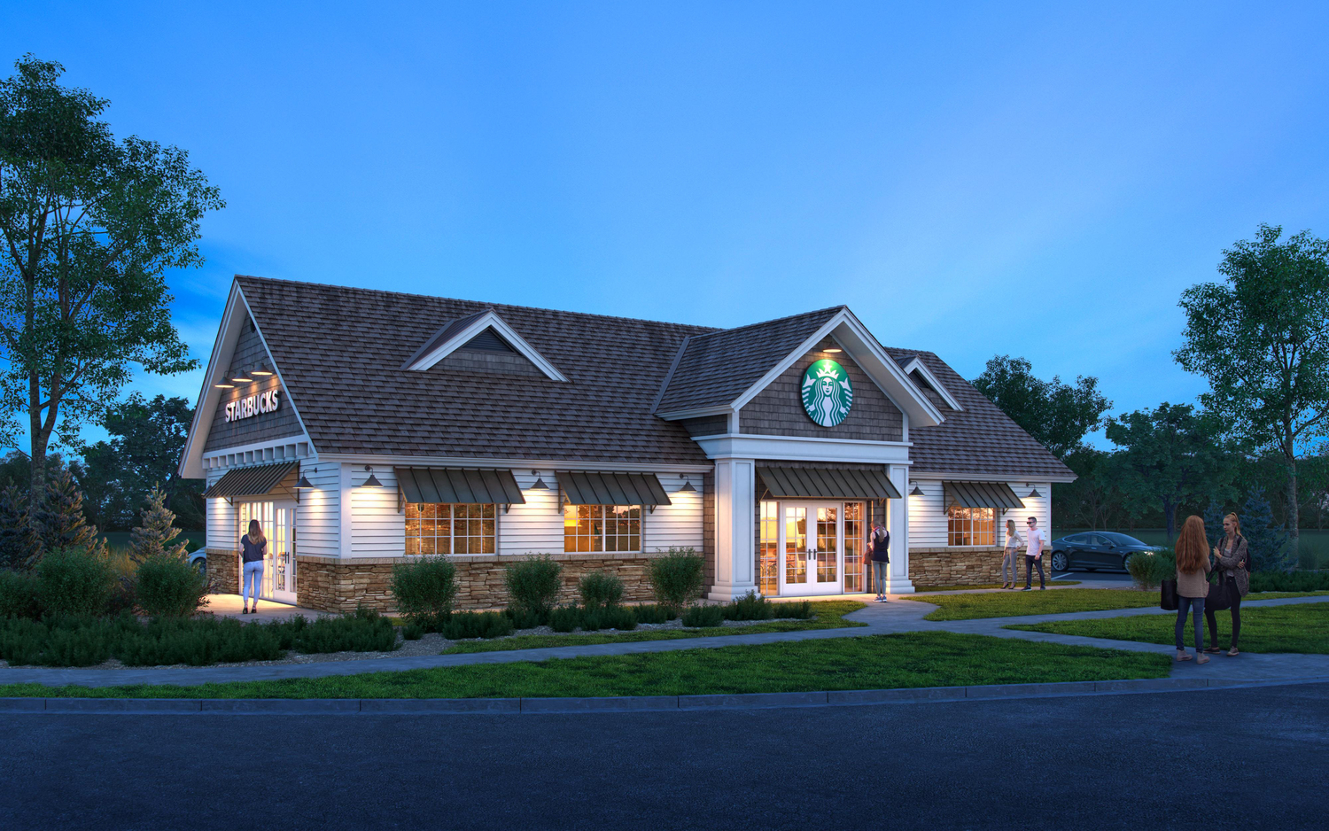 A rendering of the proposed Starbucks.