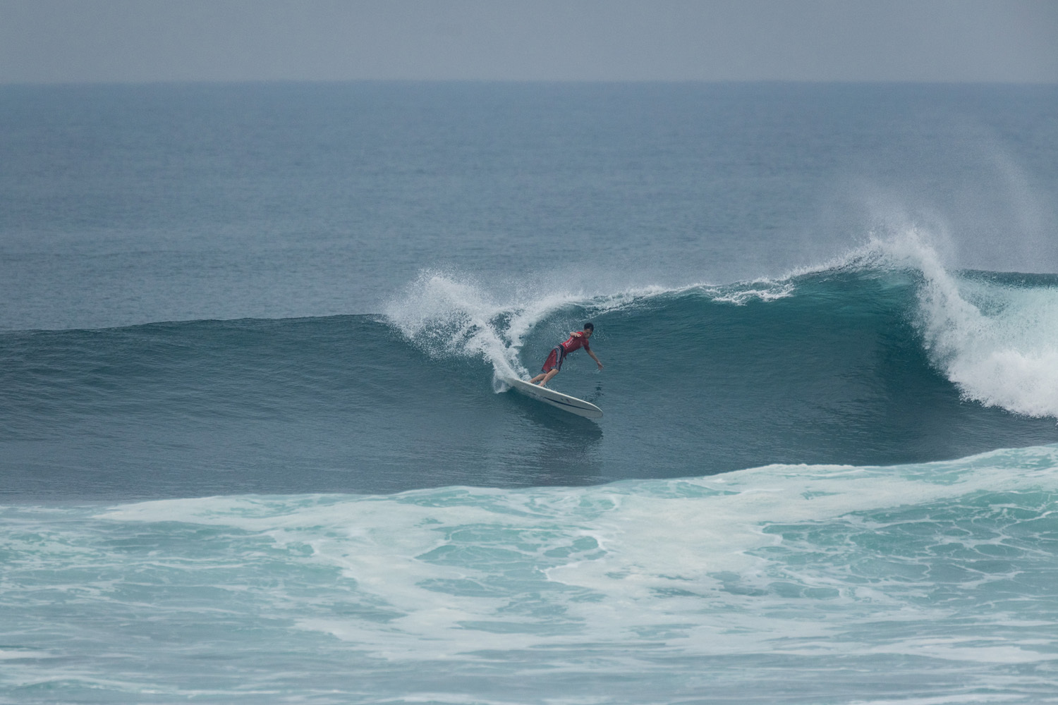 Montauk resident Chase Lieder, 18, helped Team USA to a fifth-place finish out of 39 countries at the ISA World Longboard Championships held in El Sunzal, El Salvador, on April 19-25. ISA/JERSSON BARBOZA