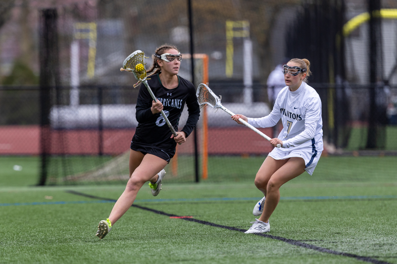 Sophomore attack Ava Derby scored a goal in the game against Bayport-Blue Point. RON ESPOSITO