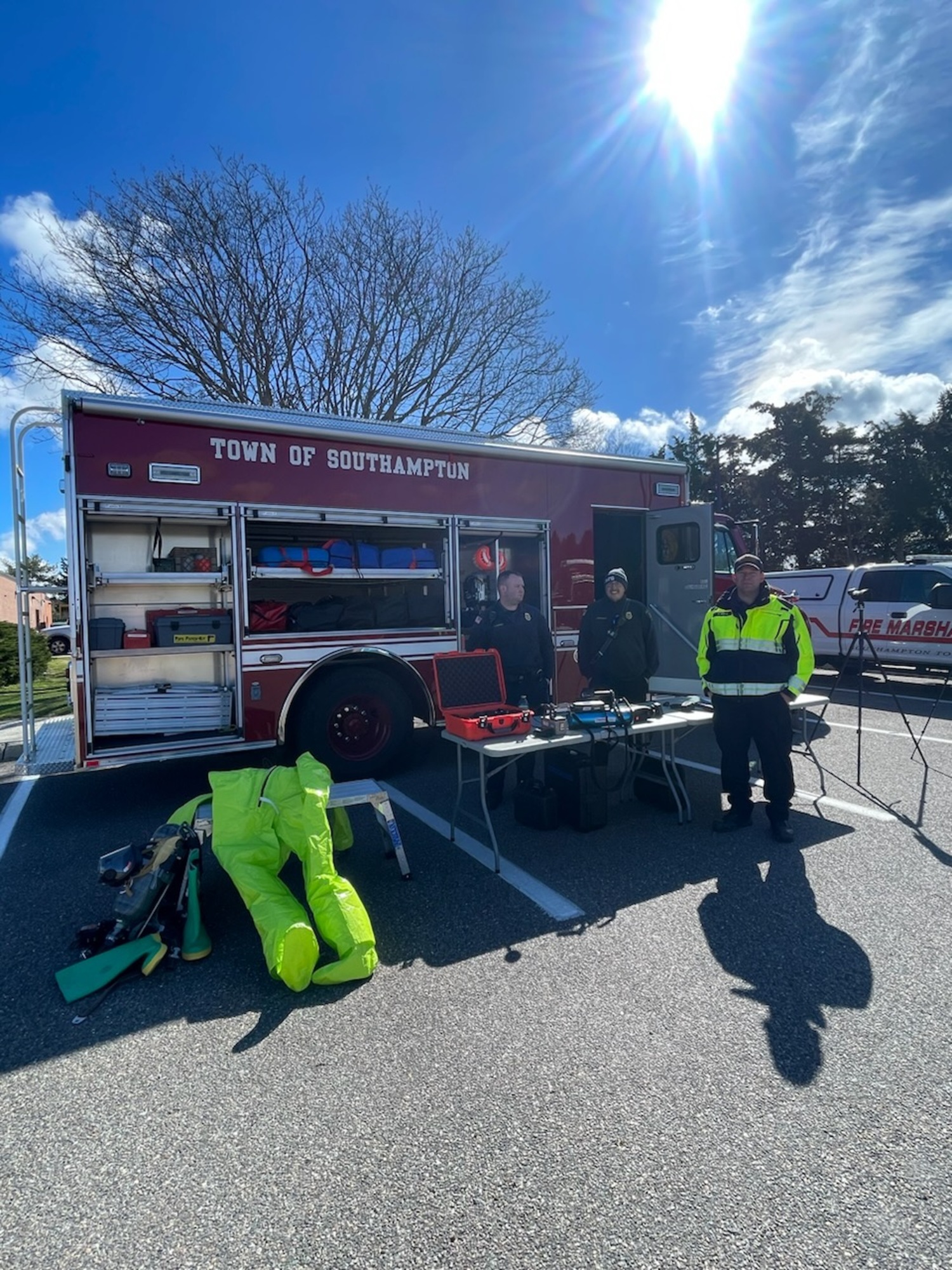 The Town of Southampton Fire Marshals Office participated in a recent Safety Fair at Southampton High School. COURTESY SOUTHAMPTON FIRE MARSHAL