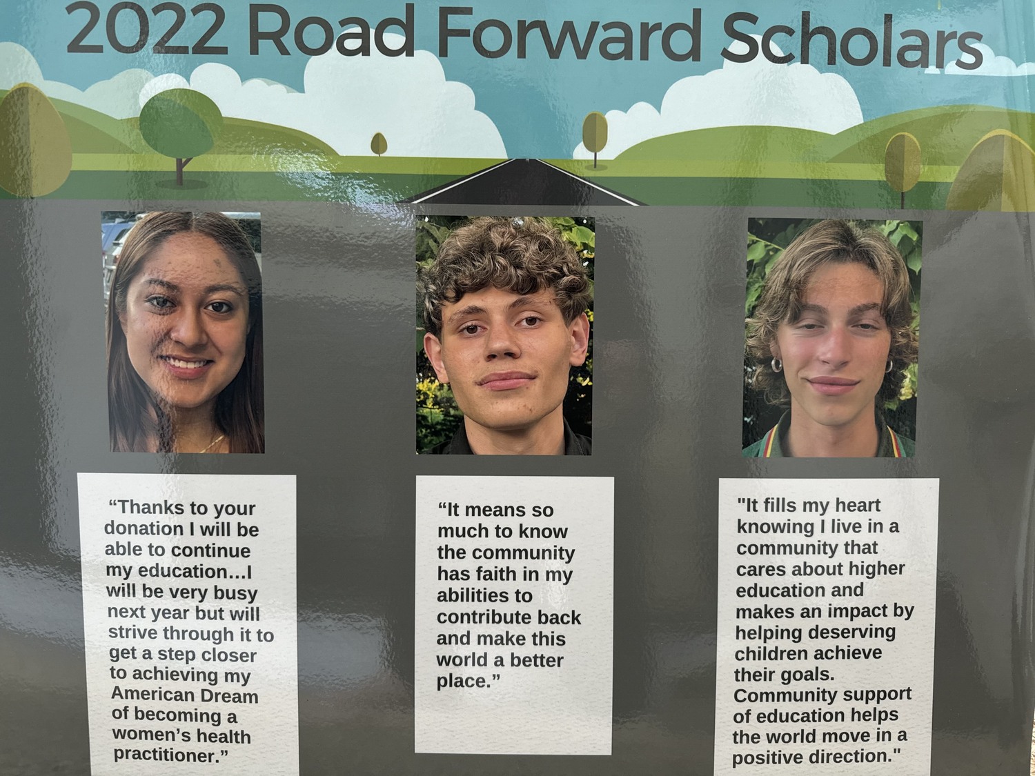 The class of 2022 recipients of the Road Forward Scholarship Fund.