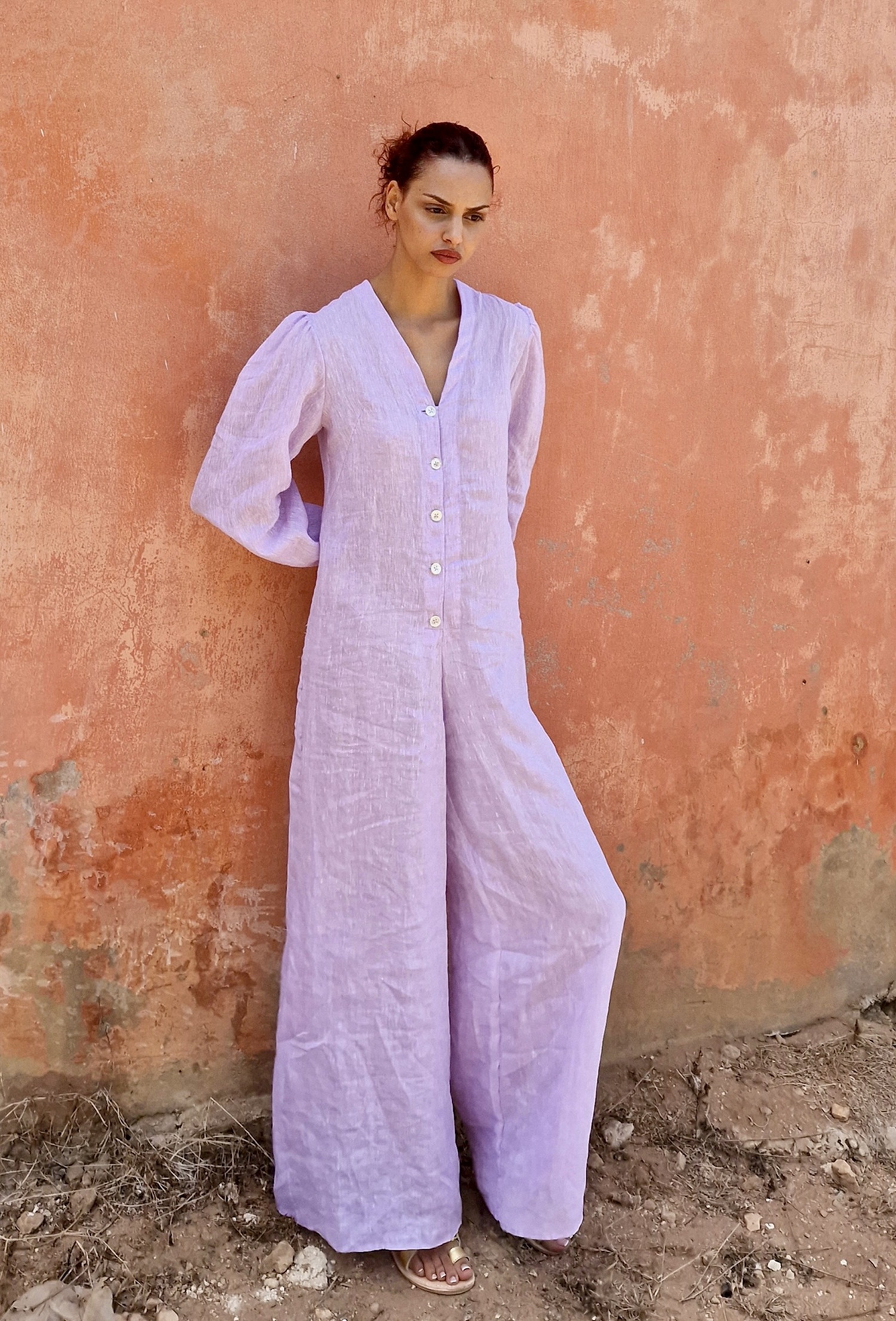 Claramonte Imane Linen Jumpsuit; joeywolffer.com