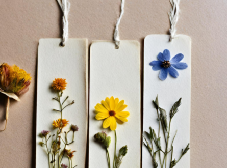 Watercolor Pressed Flower Bookmarks