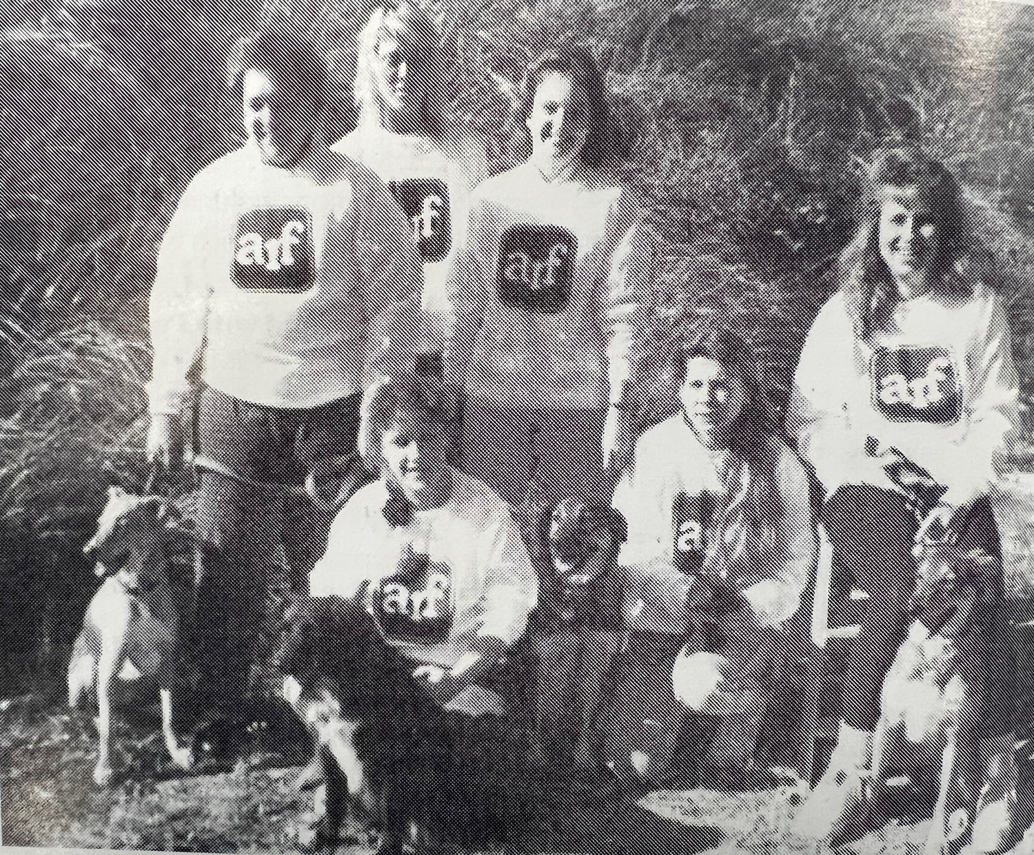 The ARF staff in1999 Standing left to right: Eleanor Burrows, Debbie Downs and Janice King.
Kneeling left to right: Karine Deleski, Tami Smith-Cobb and Suzanne Bye.   COURTESY ARF