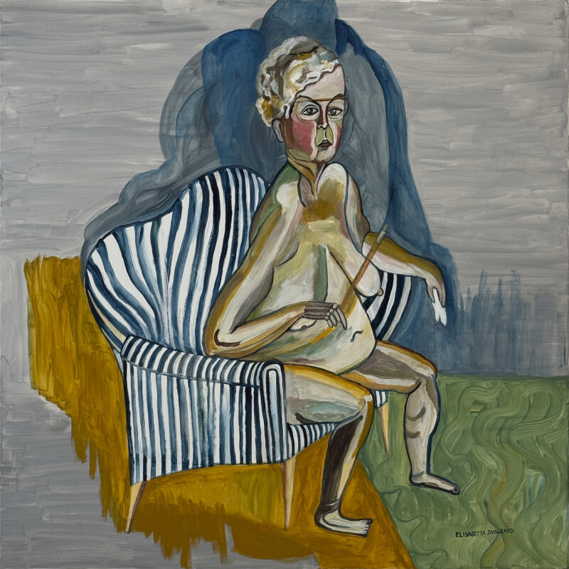 Alice Neel (1900-1984) was an American painter during the Abstract Expressionism movement. In the 1960s she became a figurehead for the feminist movement. She received the National Women’s Caucus for Art Award, presented by President Jimmy Carter, in 1979.
