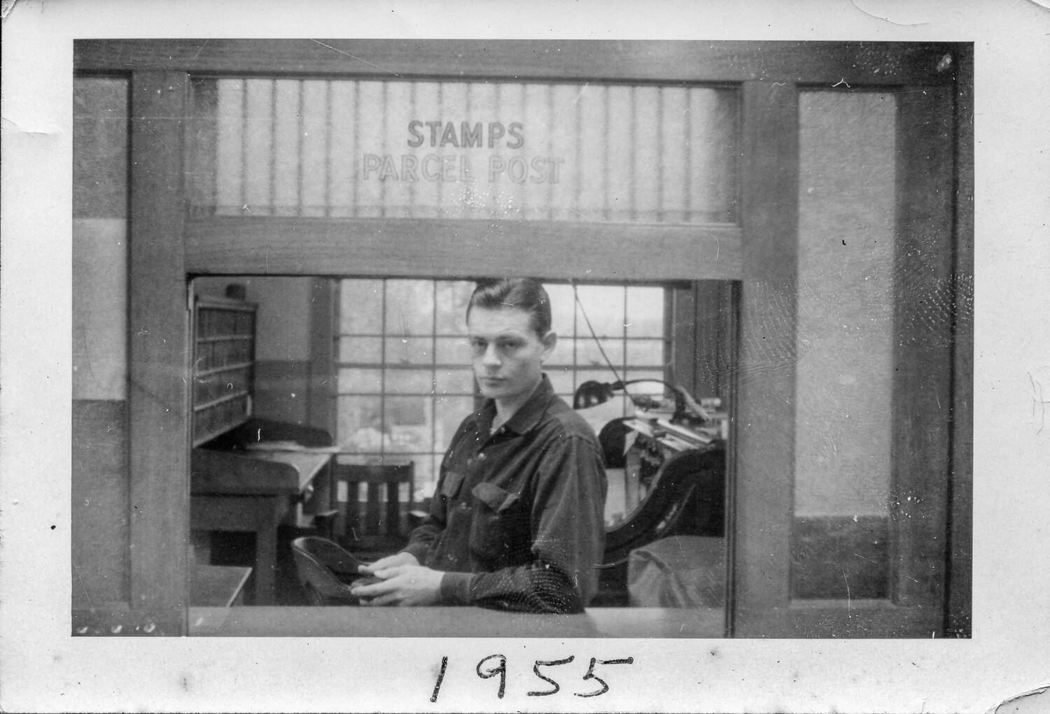 Arthur Muller working at the Water Mill Post Office. COURTESY USA WARRIOR STORIES