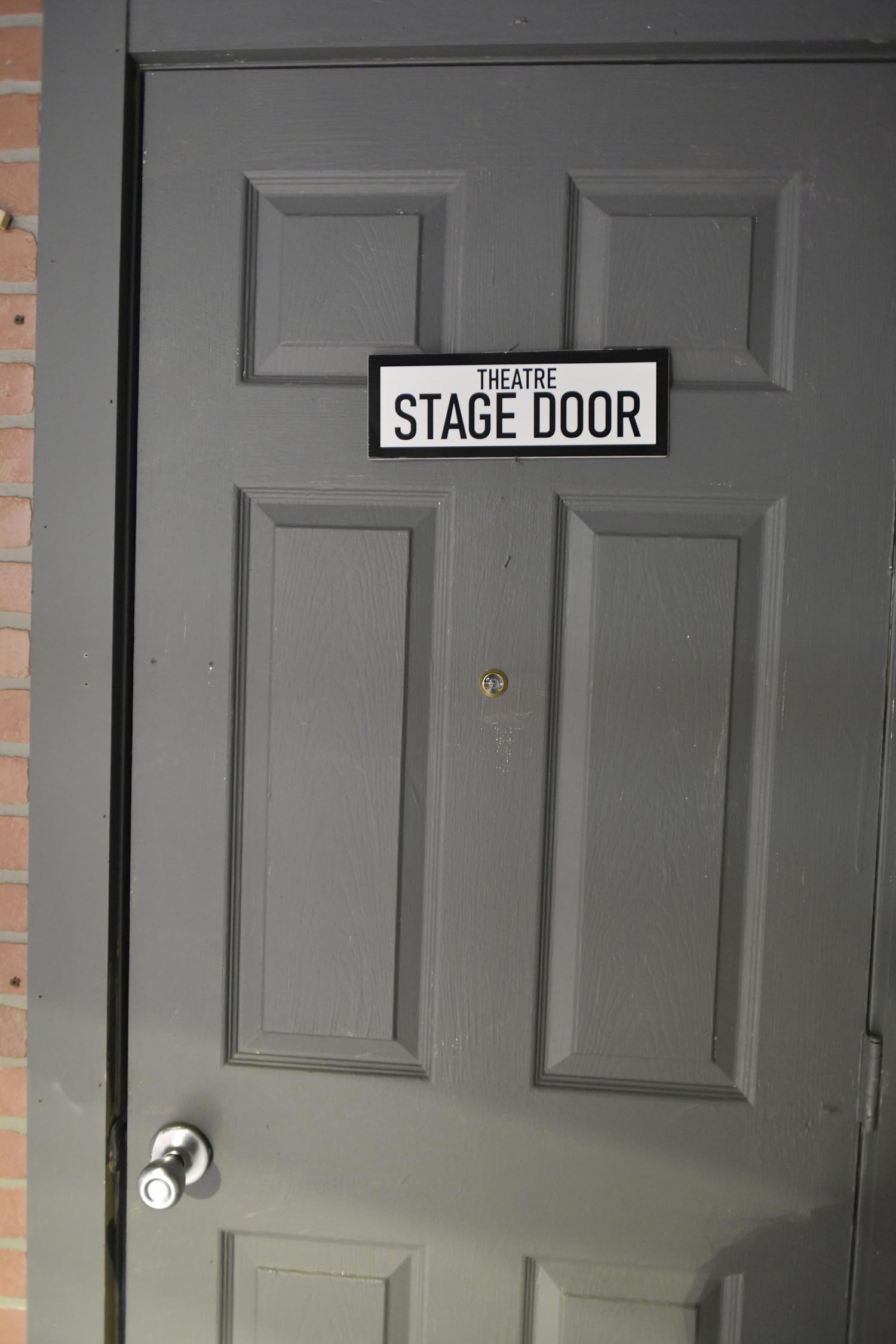 The stage door for 