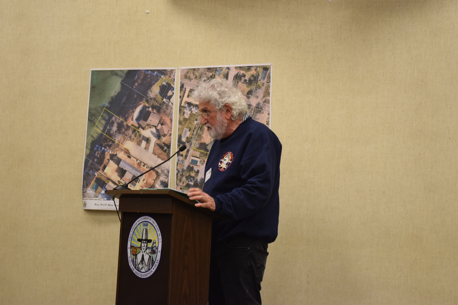 Ray D'Angelo thanked the town board for moving toward making the former Bel Air Cove Motel property a park. CHRISTOPHER WALSH
