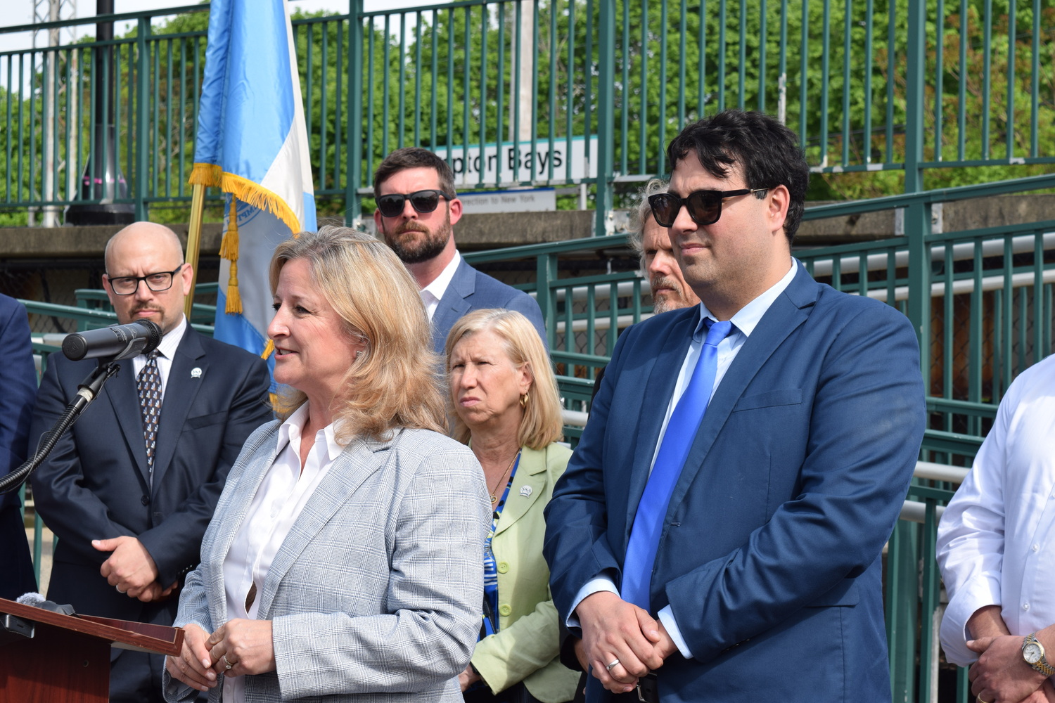 Southampton Town Supervisor Maria Moore and Councilman Michael Iasilli asked residents to urge the MTA to add Long Island Rail Road service on the Montauk branch.