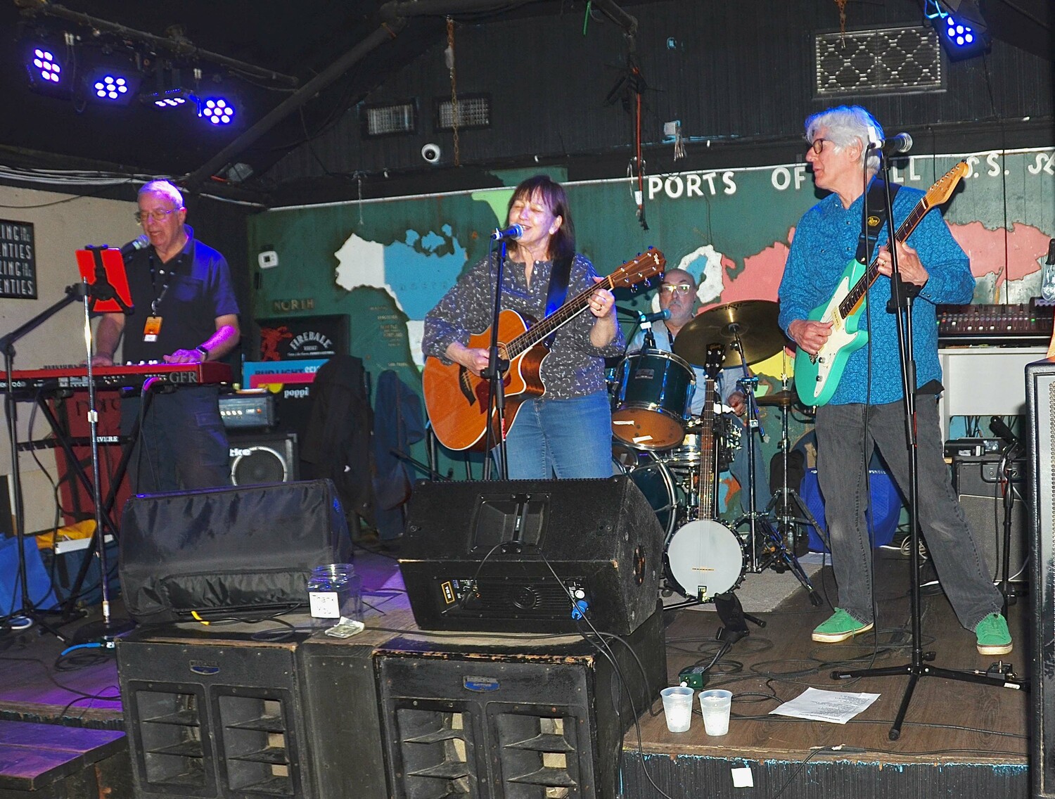 Grand Folk Railroad performs at the Memory Motel during the Montauk Music Festival on Sunday.  KYRIL BROMLEY