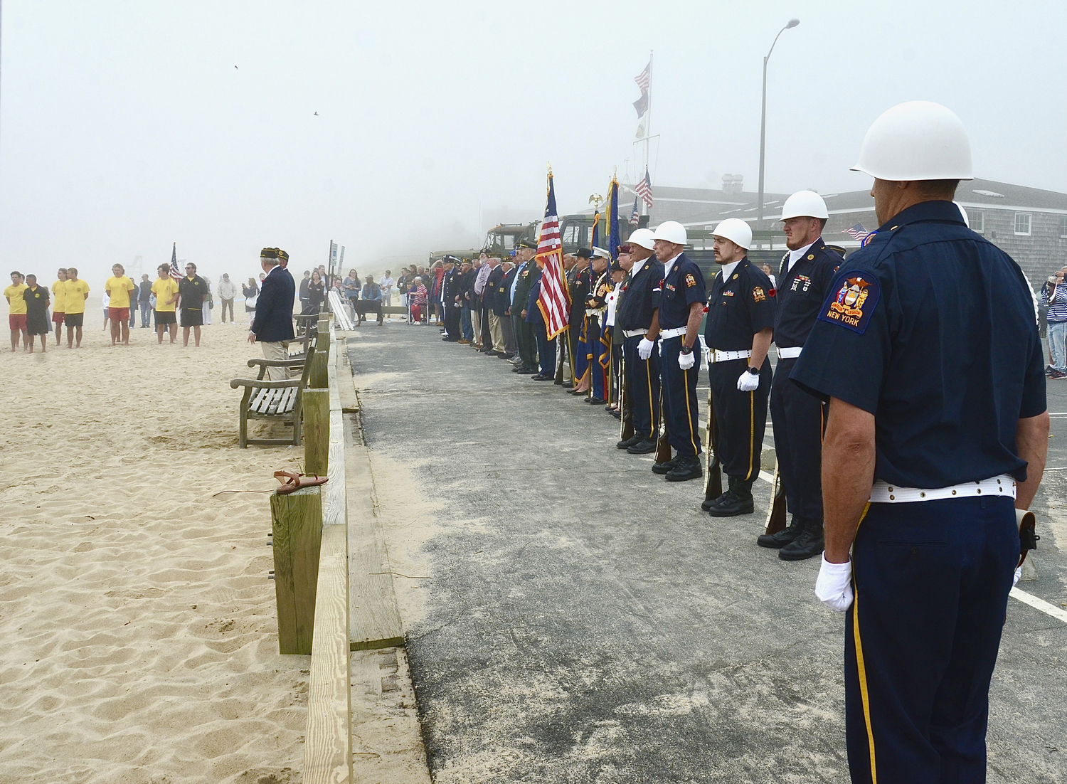 A  Memorial Day “Lost at Sea” service was held at Main Beach in East Hampton Village on Monday morning,  hosted by the Everit Albert Herter VFW Post 550 and American Legion Post 419.   KYRIL BROMLEY PHOTOS