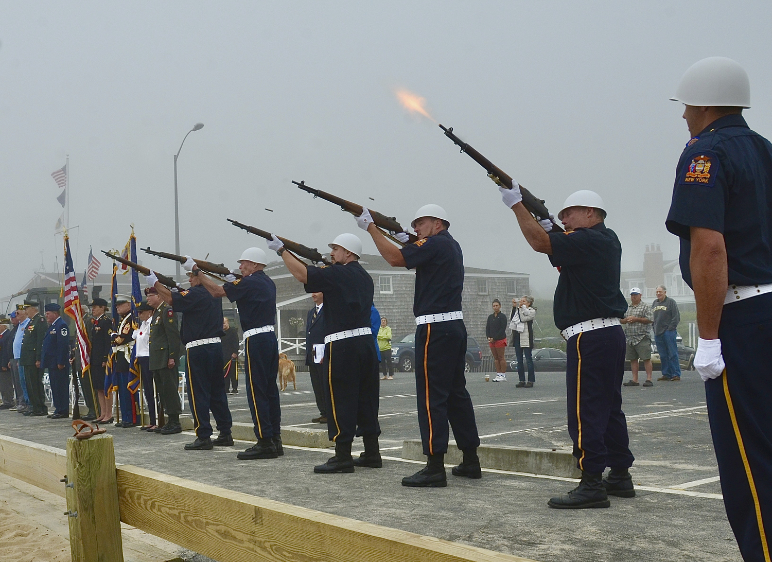 A  Memorial Day “Lost at Sea” service was held at Main Beach in East Hampton Village on Monday morning,  hosted by the Everit Albert Herter VFW Post 550 and American Legion Post 419.   KYRIL BROMLEY PHOTOS