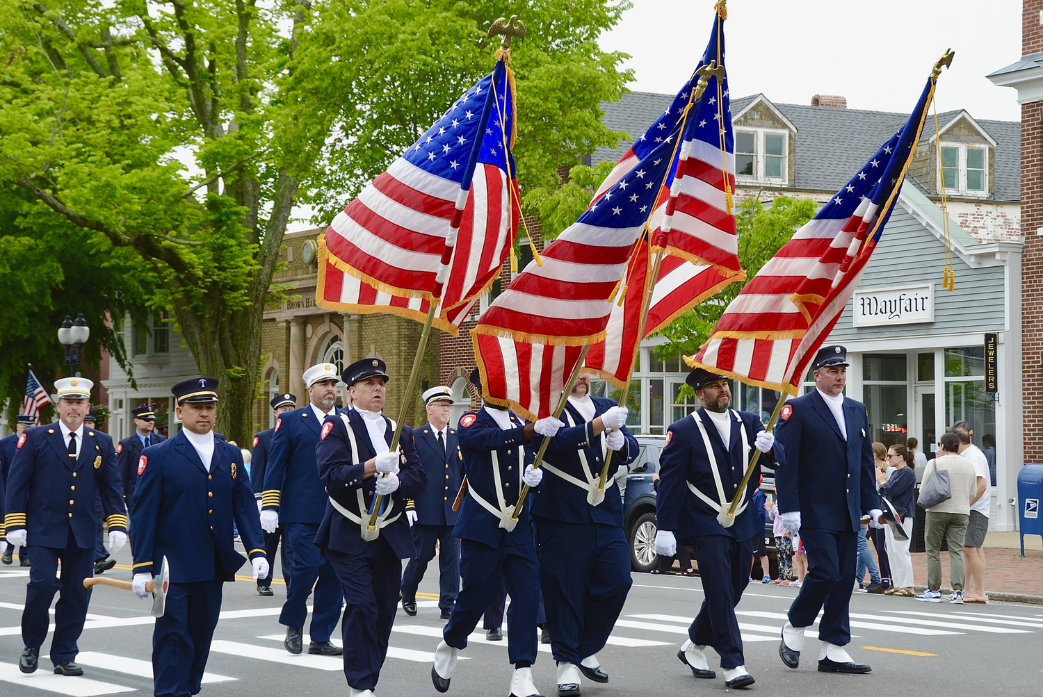 The East Hampton Memorial Day parade to Hook Mill on Monday morning.