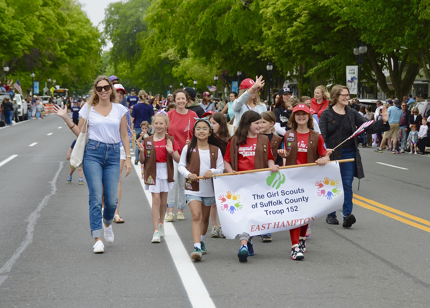 The East Hampton Memorial Day parade to Hook Mill on Monday morning.