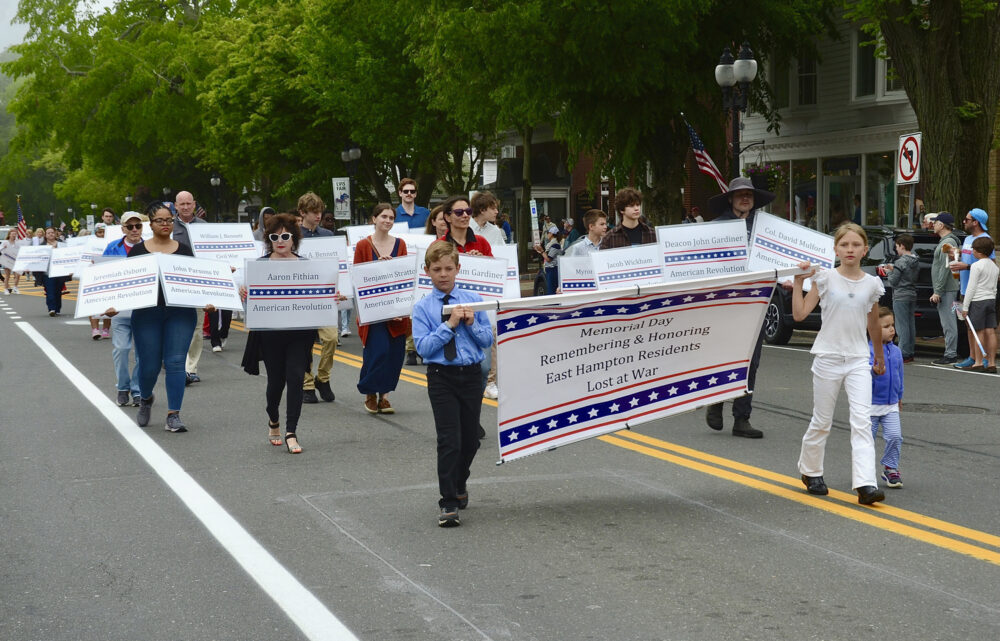 The East Hampton Memorial Day parade to Hook Mill on Monday morning.