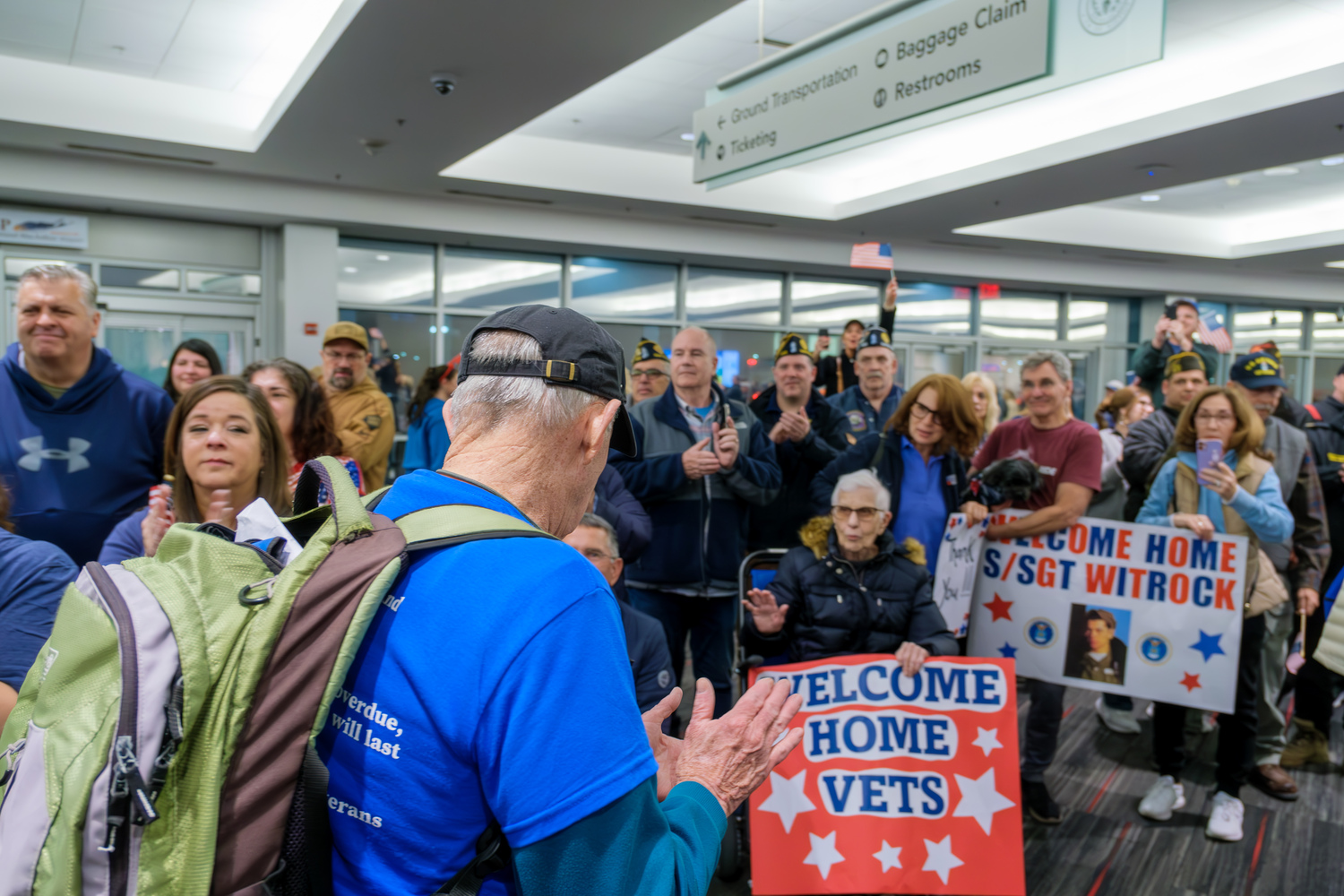 Vietnam veteran Dennis Riordan returns home. MARK CHAMBERLAIN
