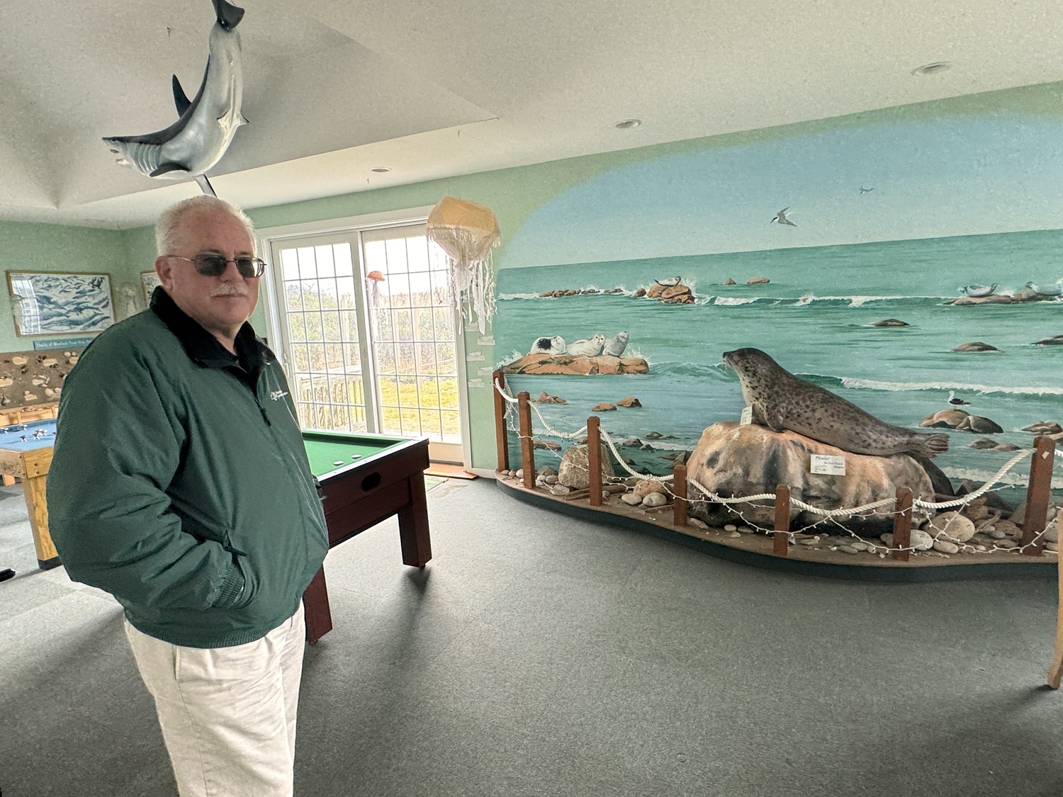 Dess had the model artist from the Museum of Natural History create the still life of a scene at a popular seal haulout spot in Montauk Point State Park  that is now the centerpiece in the Hither Hills State Park visitors center. MICHAEL WRIGHT