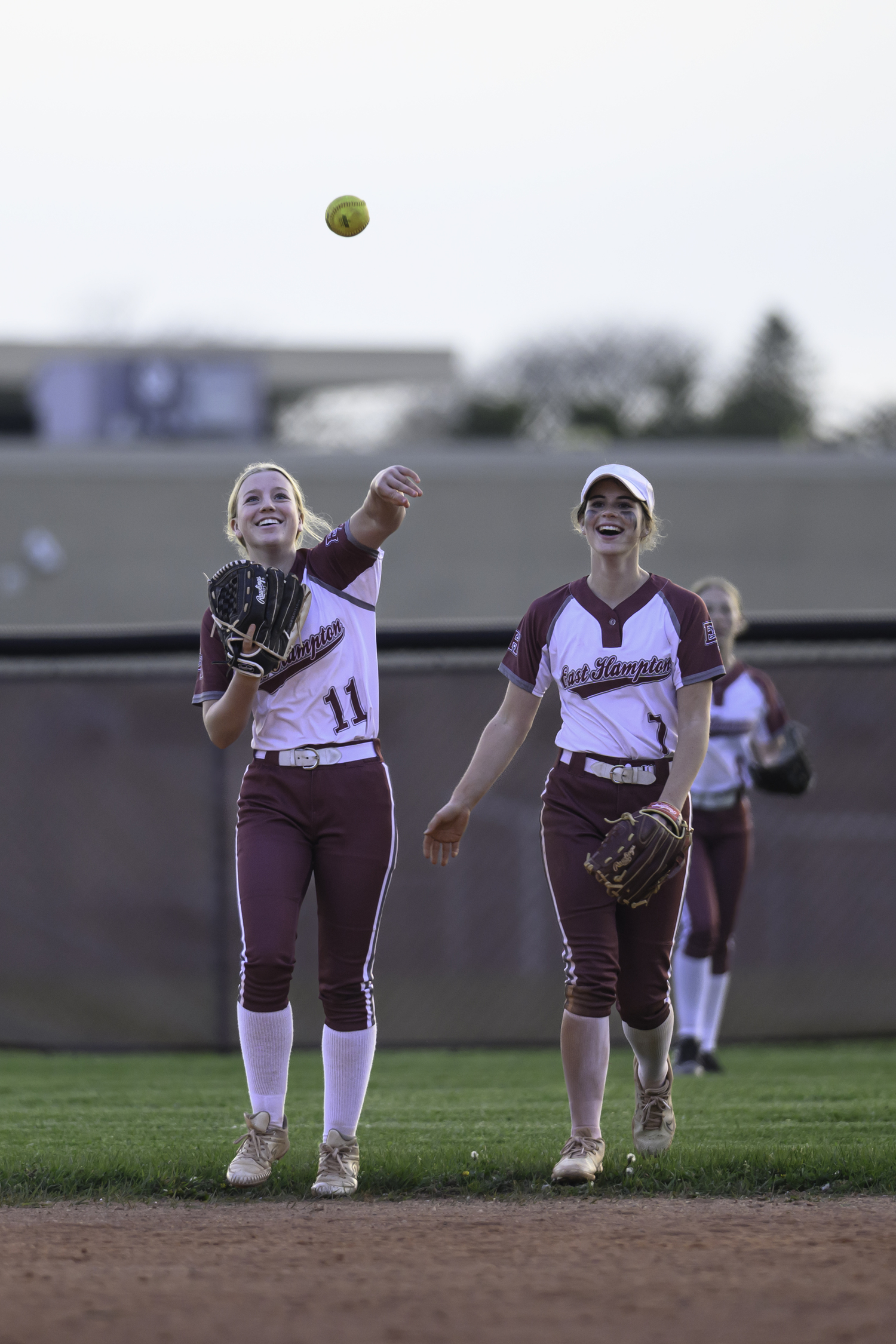 Lydia Rowan, left, and Colleen McKee are all smiles after the victory. MARIANNE BARNETT