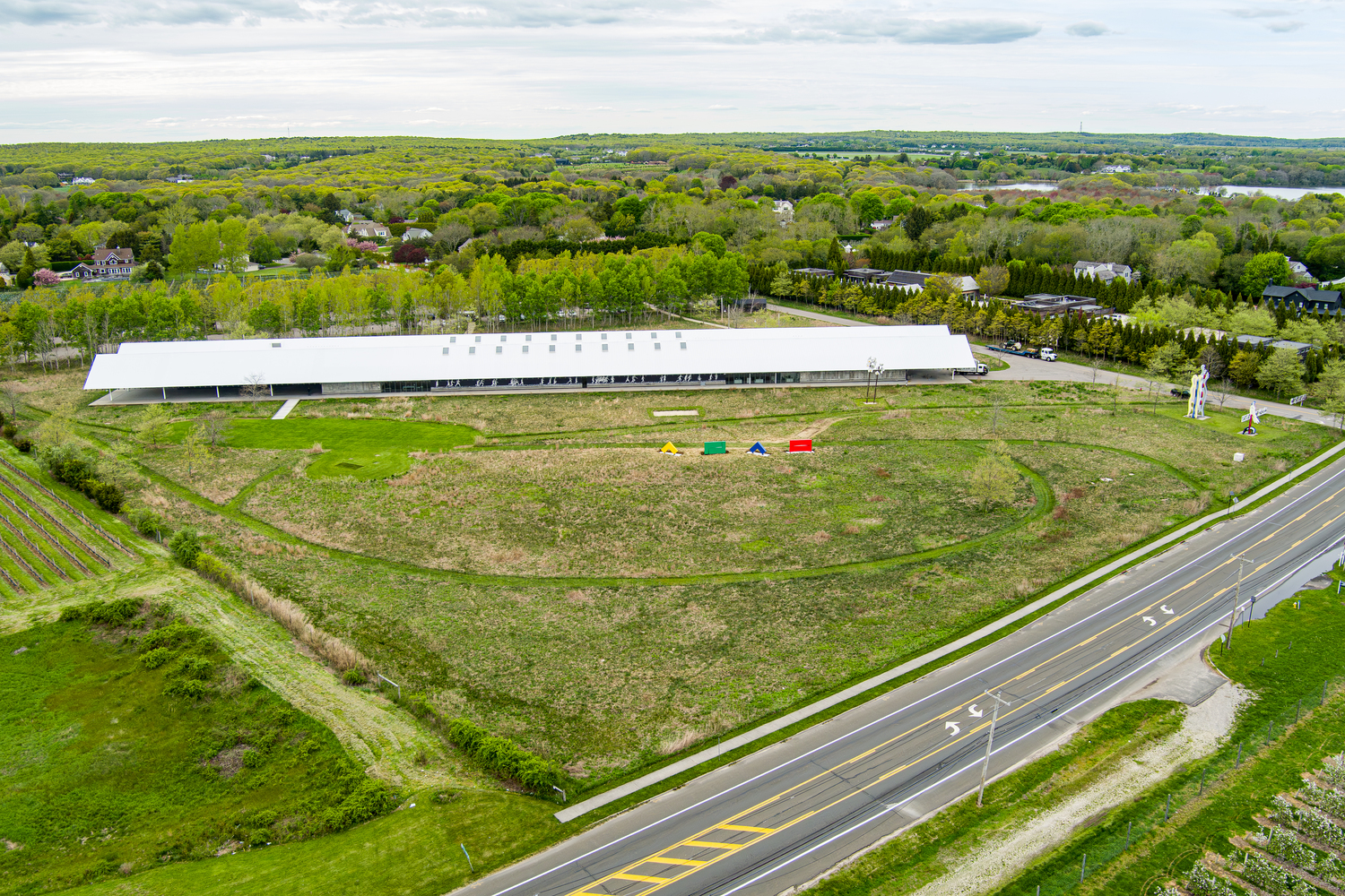 Carmen Herrera's Sculptures seen from above at the Parrish Art Museum. COURTESY PARRISH ART MUSEUM AND VISION MAKER PRODUCTIONS INC.