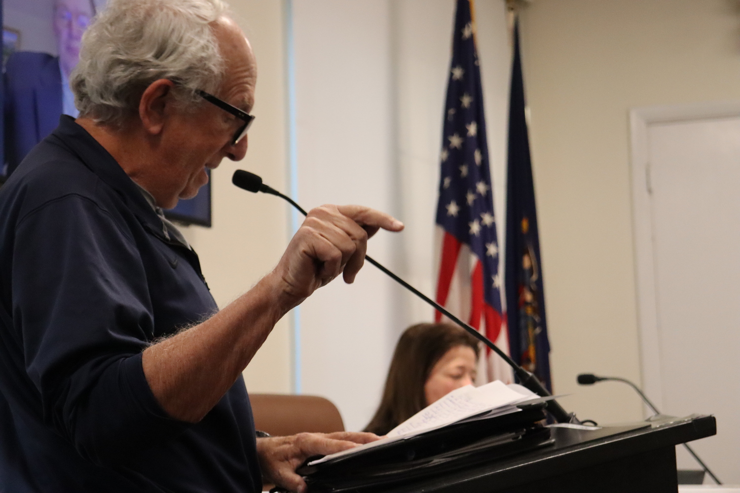 Southampton Village resident David Rung has been an outspoken critic of the board, and had a testy exchange with Mayor Bill Manger at the May 9 meeting. CAILIN RILEY