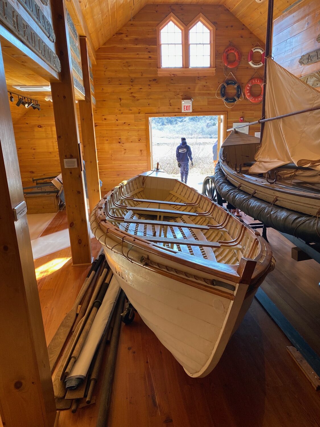 A United States Coast Guard-designed Race Point surfboat will soon be on display at the Tiana Life Saving Station. COURTESY OF EGAN MARITIME INSTITUTE