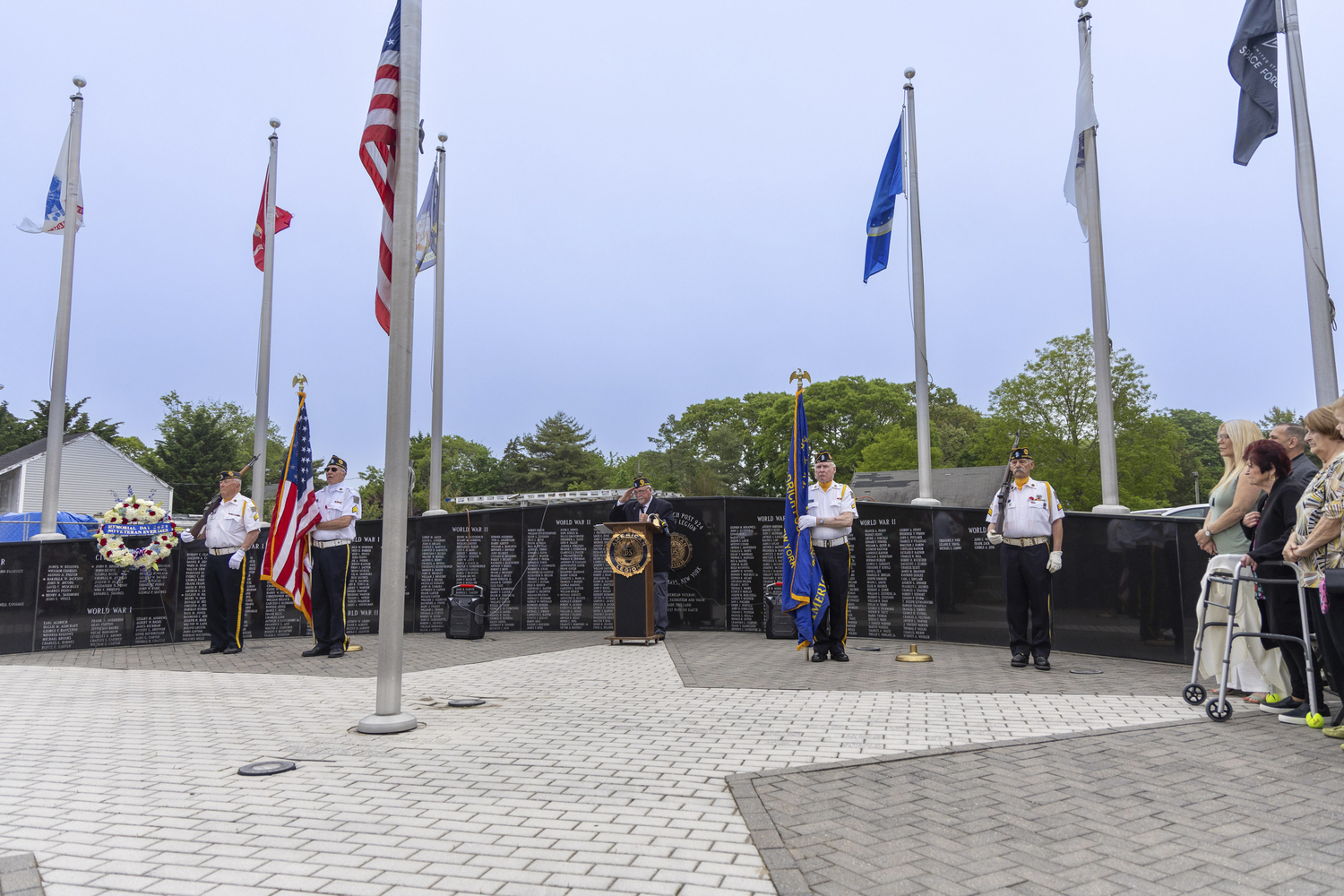 Memorial Day services at the Hampton Bays American Legion on Monday morning.