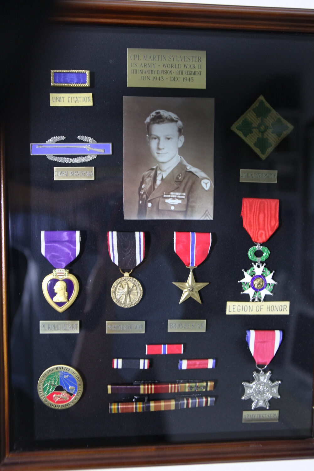 Martin Sylvester's medals. COURTESY USA WARRIOR STORIES