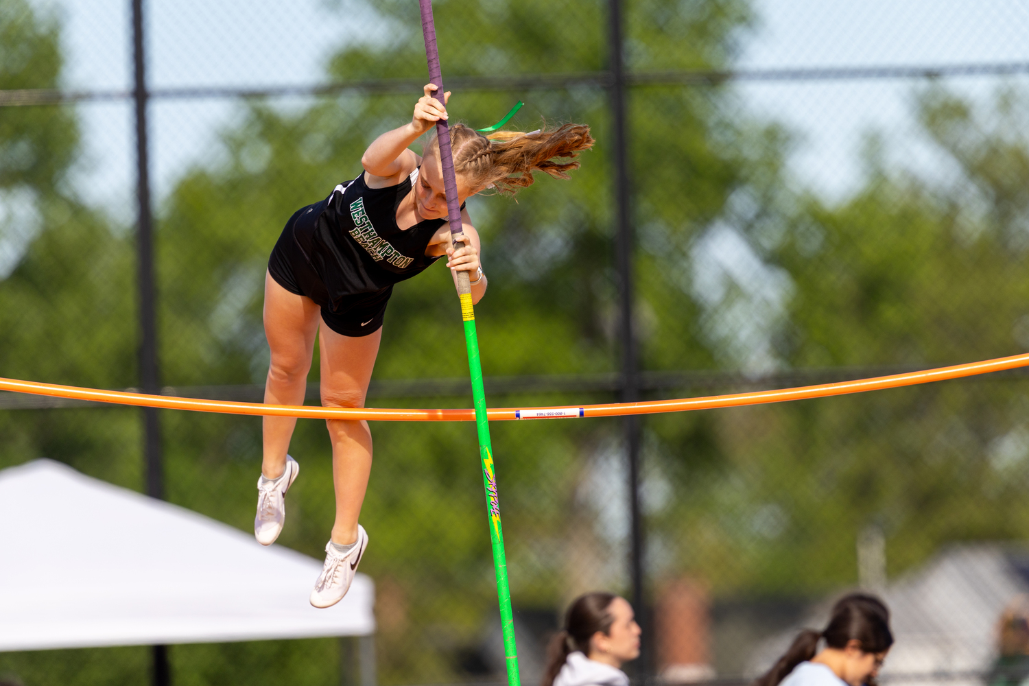 Adelina Scott of Westhampton Beach competed in the pole vault.   RON ESPOSITO