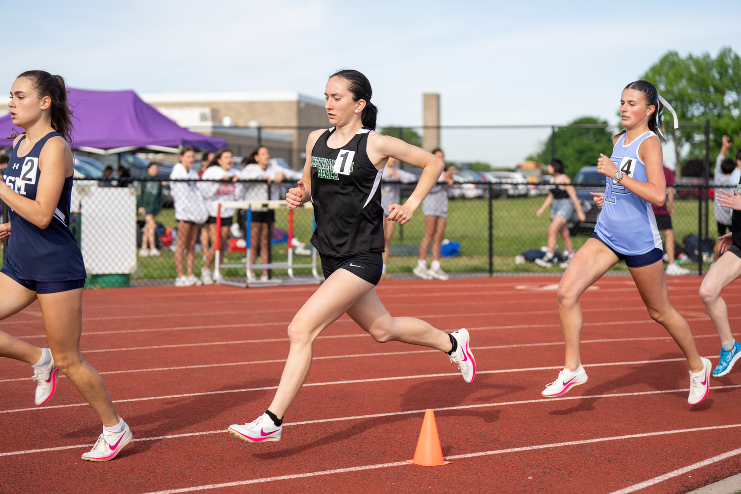 Westhampton Beach junior Lily Strebel was All-County in both the 800- and 1,500-meter races.   RON ESPOSITO
