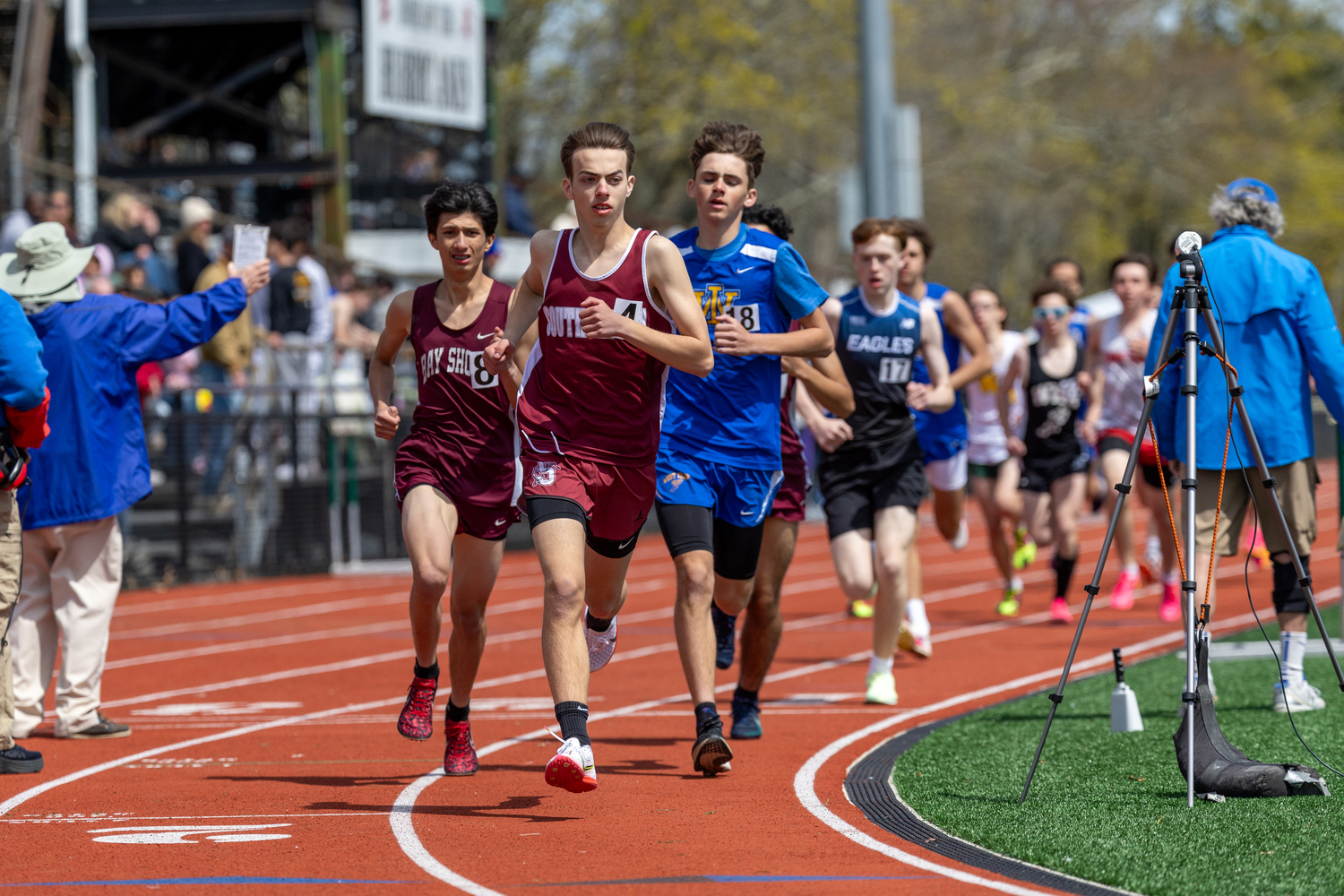 Southampton's Jake Cook running in the Westhampton Beach Invitational on Saturday.  RON ESPOSITO