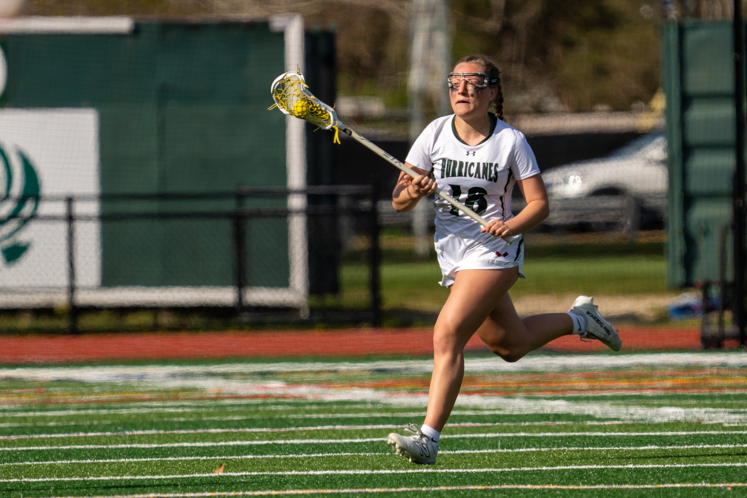 Senior defender Chloe Mosher during Westhampton Beach's 11-5 win over Miller Place April 24. RON ESPOSITO