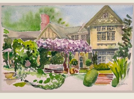 Watercolor Garden Art Classes at Baker House 1650 Gardens