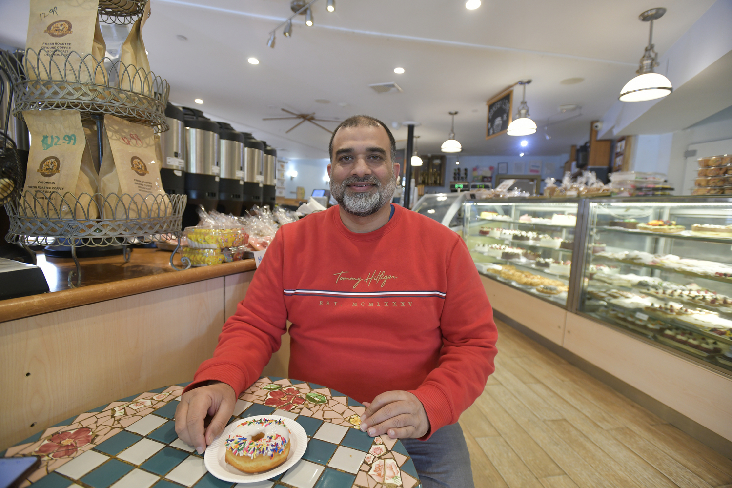 Rashid Sulehri at Beach Bakery and Grand Cafe in Westhampton Beach.  DANA SHAW